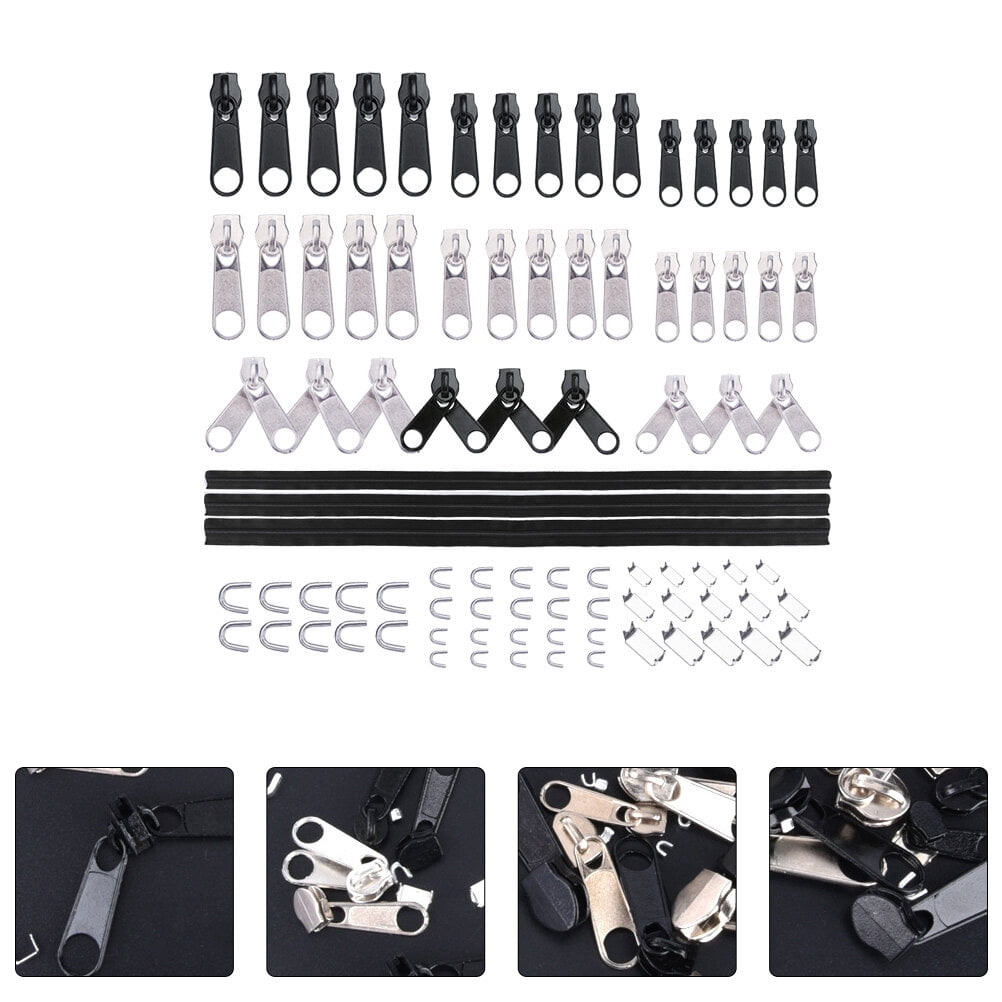 Raindrops 87Pcs Zipper Repair Tool Kit with Durable Metal Sliders for Bags
