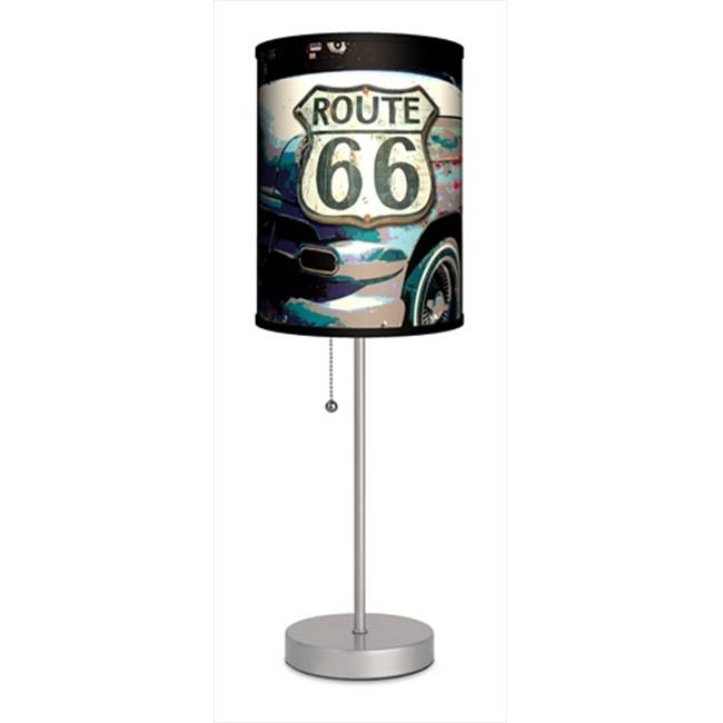 LampInABox Transportation Route 66 Sport Silver Lamp