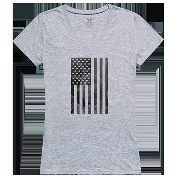 Rapid Dominance G03-LIB-HGY-02 Liberty Graphic V-Neck T-Shirt, Heather Gray - Medium