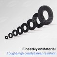 thumbnail image 1 of Joint en Nylon, 500 Pcs Rondelle Plate Noire Entretoise Ronde Compatible avec M2 M2.5 M3 M4 M5 M6 M8 M10, 1 of 5