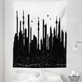 thumbnail image 1 of Black and White Tapestry, Sketchy Look Cyberpunk City Futuristic Building Silhouettes Abstract, Fabric Wall Hanging Decor for Bedroom Living Room Dorm, 5 Sizes, Dark Purple, by Ambesonne, 1 of 1