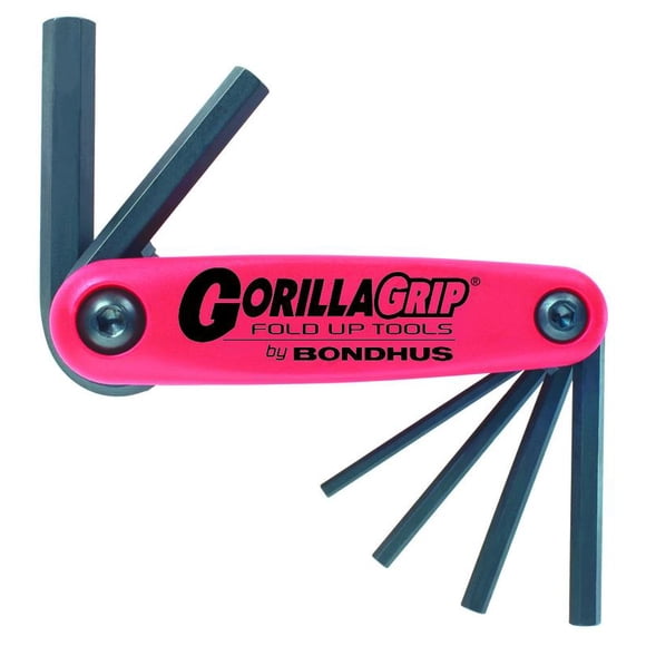 JUEGO DE 6 LLAVES HEXAGONALES RECTAS TIPO NAVAJA "GORILLA GRIP" 3.0 A 10mm. BONDHUS 12595 BONDHUS 12595