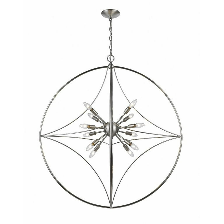 その他 NICE DAY Z-Lite Cortez 12 Light Pendant in Brushed Nickel - 452-36BN