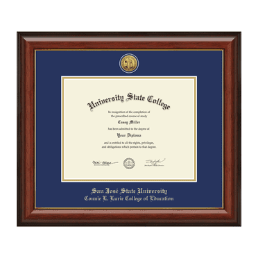 San Jose State University Connie L. Lurie College of Education Diploma Frame, Document Size 11" x 8.5"