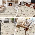 thumbnail image 5 of Area Rug for Living Room, Sparrow Non-Slip Indoor Large Carpet for Bedroom/Dining Room, Spring Birds on The Branches Retro Country Beige Washable Low-Profile Rectangle Floor Runner Rugs - 5 x 8 Ft, 5 of 7