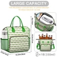 thumbnail image 5 of Green Cartoon Crocodiles Hearts Pattern Womens Lunch Box for Work,Insulated Large Lunch Bag for Tween and Teen,Loncheras Para Mujer,Leakproof Adult Lunch Bag for Work,Beach,Travel,Picnic,Camping, 5 of 7