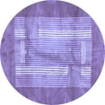 thumbnail image 1 of Ahgly Company Indoor Round Abstract Blue Modern Area Rugs, 7' Round, 1 of 4