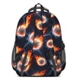 thumbnail image 3 of Baseballs Flames Pattern Backpack for School, Cute School Bag with Adjustable Shoulder Straps and Padded Back, 16.9"x12.6"x5.9", 3 of 5