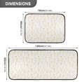 thumbnail image 3 of 2-Piece Kitchen Mat Set Non Slip Washable Floor Mats Decorative Rugs for Kitchen Sink Laundry Tiny Yellow Flowers Pattern, 3 of 7
