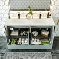 thumbnail image 5 of Eviva Moma 48 Inch Grey Double Sink Bathroom Vanity with Black Metallic Legs, 5 of 7