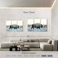 thumbnail image 4 of Elephant Stock Bison And Skyline Wall Art - Horizontal Multi Panel Canvas - Living Room Wall Decor - Animal Multi Panel - Blue And Brown Decor - 74" x 48", 4 of 8