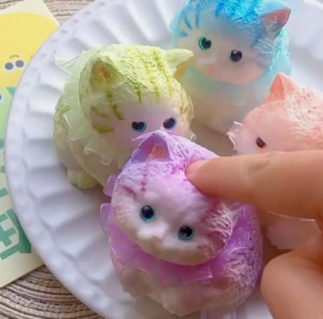 Taba Squishy Cat Kit-4PCS,Cute Squishy Toys, Handmade cat Squishy,Suitable for Cat Memorial Gifts for Women Lovers