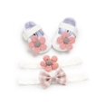 thumbnail image 6 of Spring Autumn Cute Baby Girl Anti-Slip Casual Walking Shoes Newborn Flower Sneakers Soft Soled Shoes+2 Headband 3 Suit 0-18M, 6 of 6