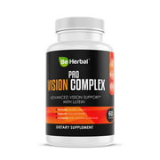 Be Herbal Pro Vision Complex - Advanced Vision Support Supplement with Lutein and Zeaxanthin,  Lycopene, Bilberry, Quercetin and Other Supporting Vitamins, Amino's and Minerals - 60 Capsules