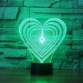 thumbnail image 3 of YSITIANNA 3D Love Heart Night Light led Lamp Illusion 7 Color Changing Touch Switch Table Desk Decoration Lamps Birthday Gift Acrylic Base USB Cable Toy STNL#2341, 3 of 4