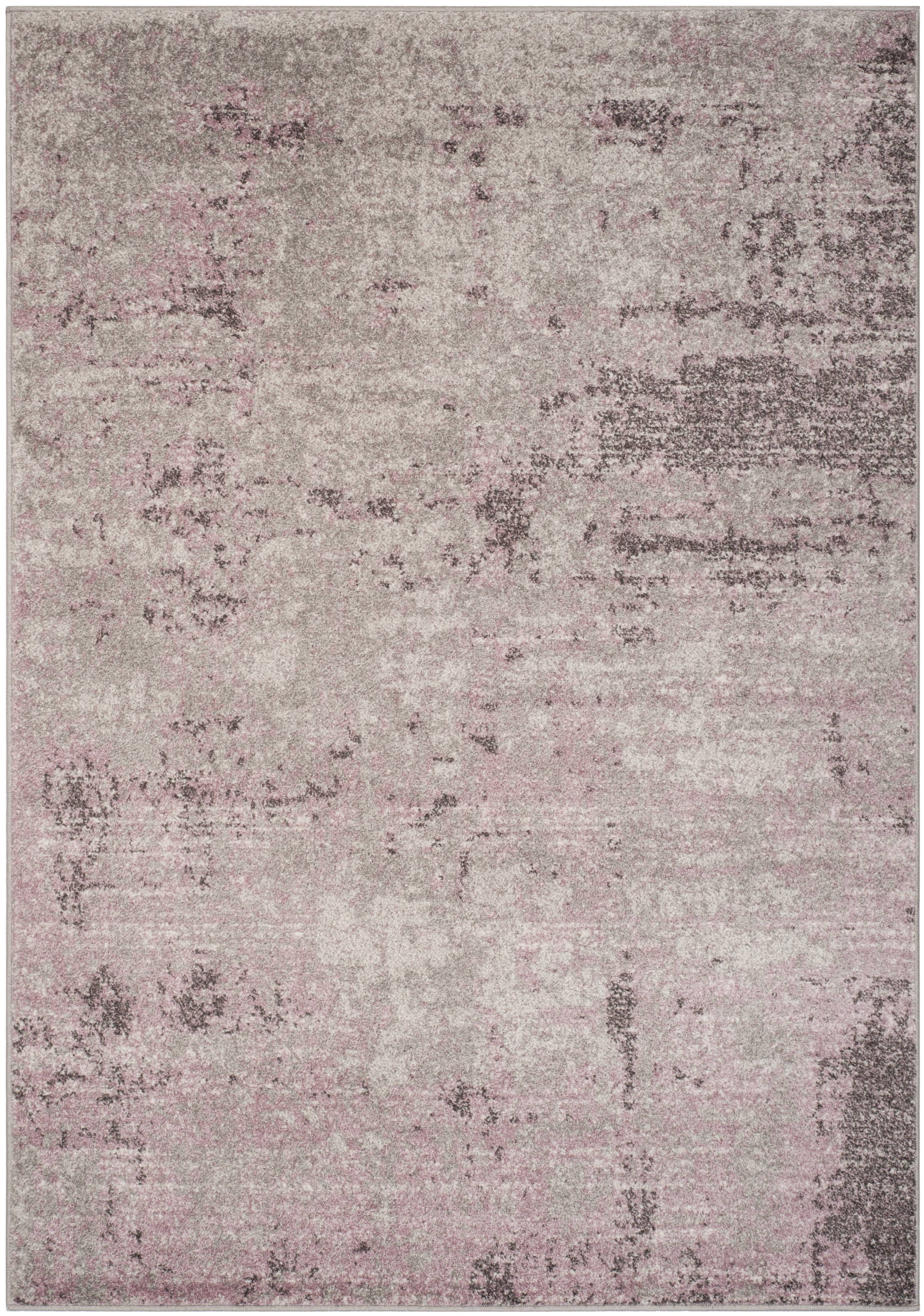 SAFAVIEH Adirondack Johna Abstract Area Rug, Light Grey/Purple, 4' x 6'