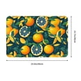 thumbnail image 3 of Xecao Fresh Orange print Flannel Mat: Non-slip, 16x24in. Ideal for kitchen, bedroom, bath & living room., 3 of 9
