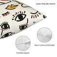 thumbnail image 3 of Pofeuu Aabstract Eyes Print Double-sided plush pillowcase Square Throw Pillow Covers Pillows Cover for Living Room Bedroom Sofa Couch Cushion Cover（No pillow core）-16"x16", 3 of 7