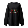 thumbnail image 2 of Gibobby Sudaderas Navideñas para Mujeres Sudadera con capucha estampada navideña holgada para mujer con mangas hasta los hombros(Negro,XG), 2 of 3