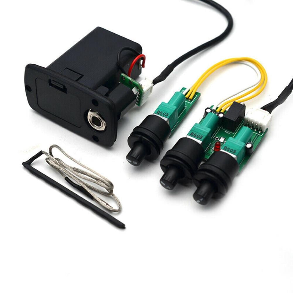 Replacement 3-Band Guitar Piezo Pickup Preamp System Kit for Taylor Acoustic and Classical Guitars