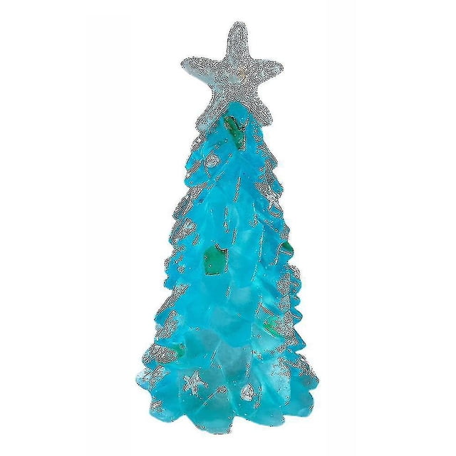 Árbol de Navidad de resina de cristal Decoración verde Adornos de temporada