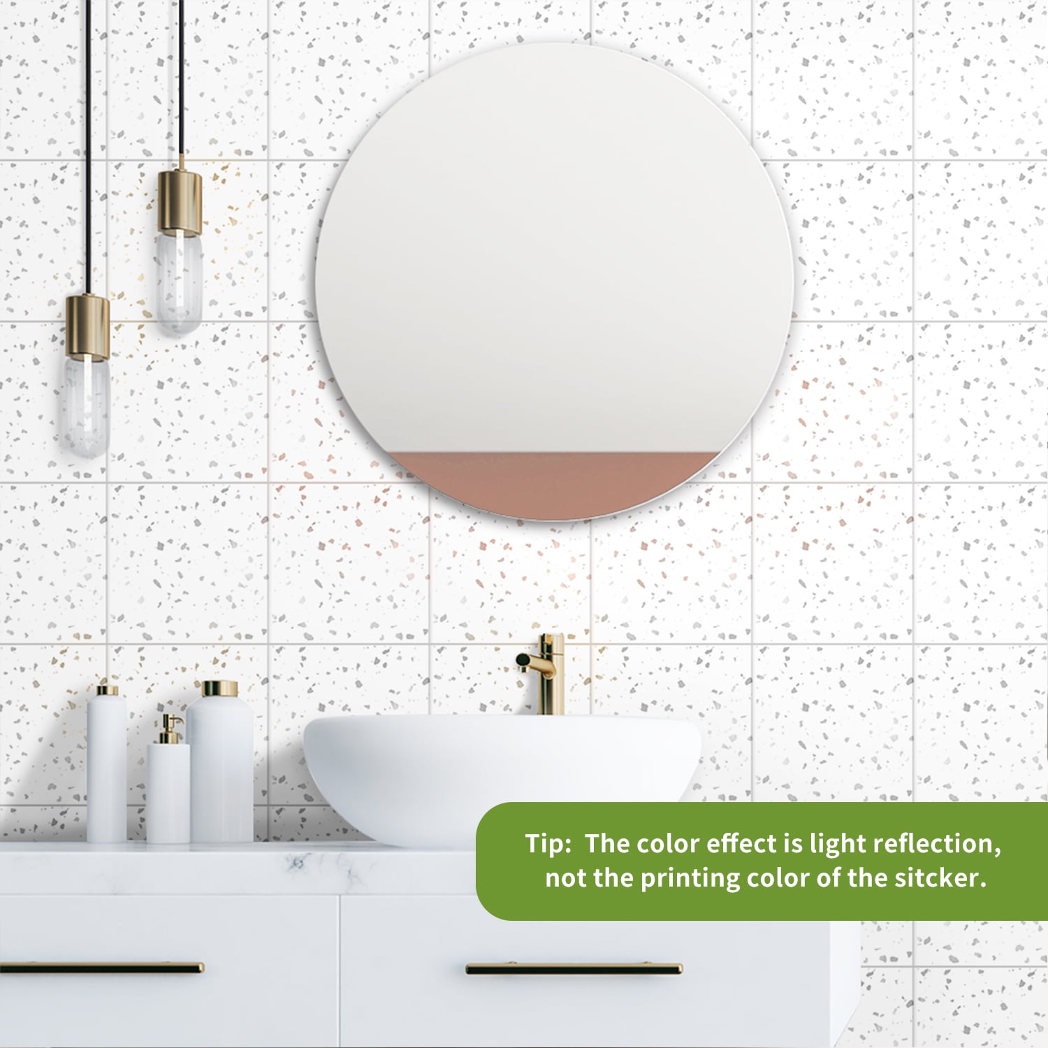 Details about   Waterproof Mirror Tile Wall Sticker Self Adhesive Square Sticker Bathroom Decors 