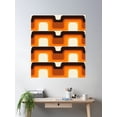 thumbnail image 2 of Mid-Century Modern Meets 1970S Orange Poster Wall Art, Modern Wall Decor, 8x12 UNFRAMED, 2 of 3
