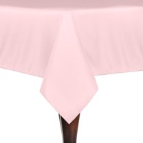 Ultimate Textile Polyester Linen Tablecloth, 45-Inch Square, Blush Ice Pink, 1 Pack