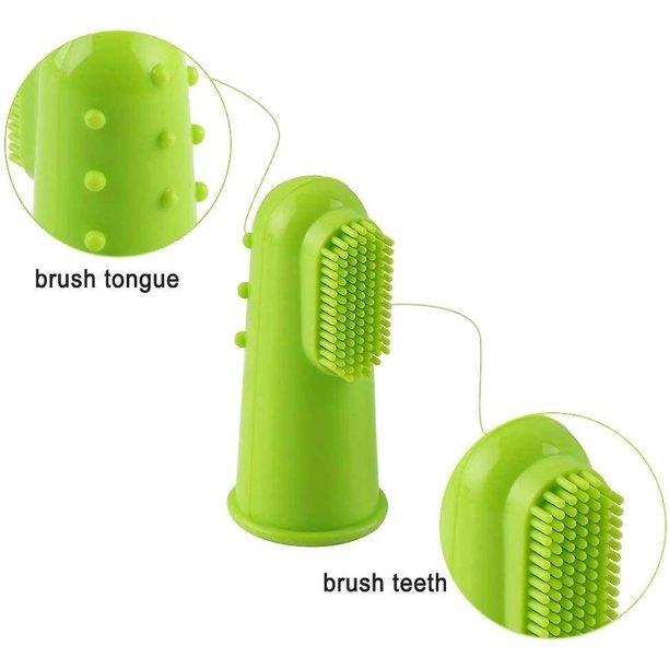 Paquete de 6 cepillos de silicona para dedos de bebé, limpiador de dientes de grado alimenticio, masajeador oral (yu-1)