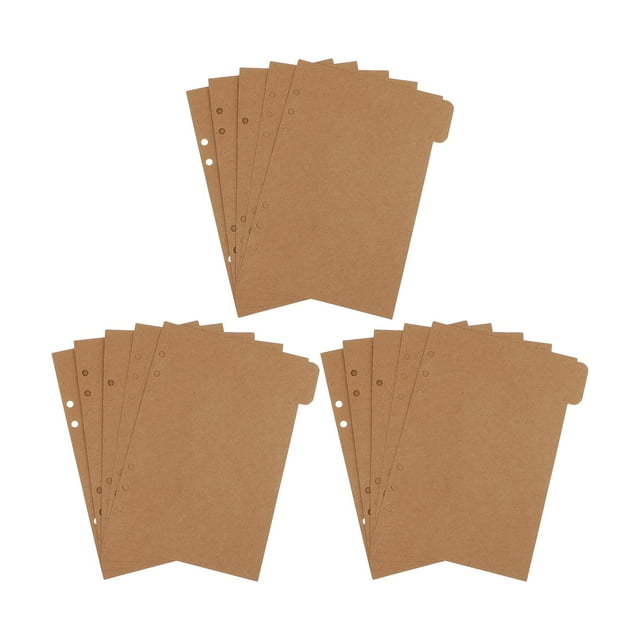 3x de papel con pestañas Kraft de tamaño A5 de 5 piezas, cuaderno, álbum de recortes, divisor, página de para organizador de archi Soledad Cuaderno de papel con pestañas