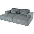 thumbnail image 4 of Miekor Furniture Corduroy Double Sofa Bed with 2 Pillows, Perfect for Living Rooms, Apartments, Offices 70823, 4 of 12