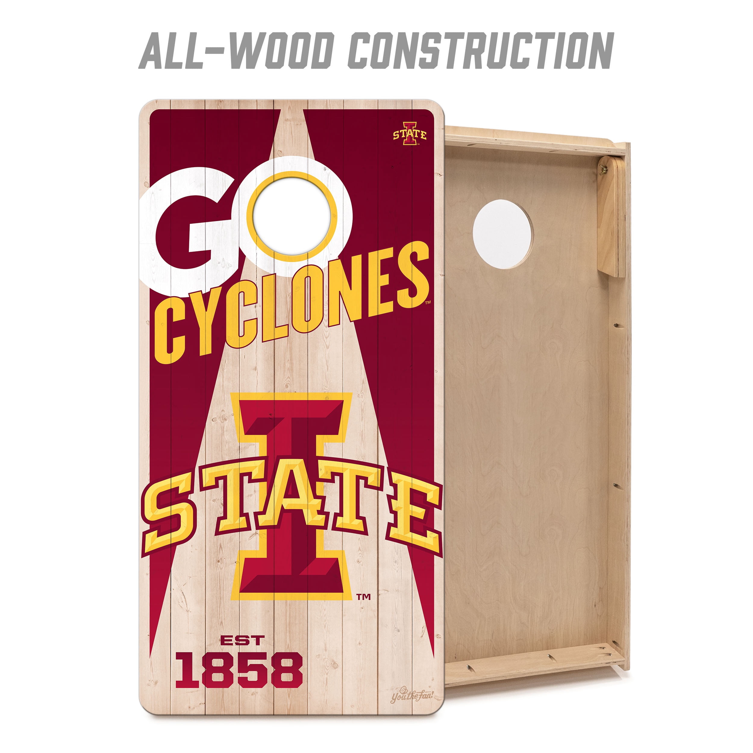 YouTheFan NCAA Iowa State Cyclones 2' x 4' Cornhole Game No Bags