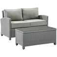 thumbnail image 1 of Crosley Bradenton 2 Piece Wicker Patio Sofa Set in Gray, 1 of 8