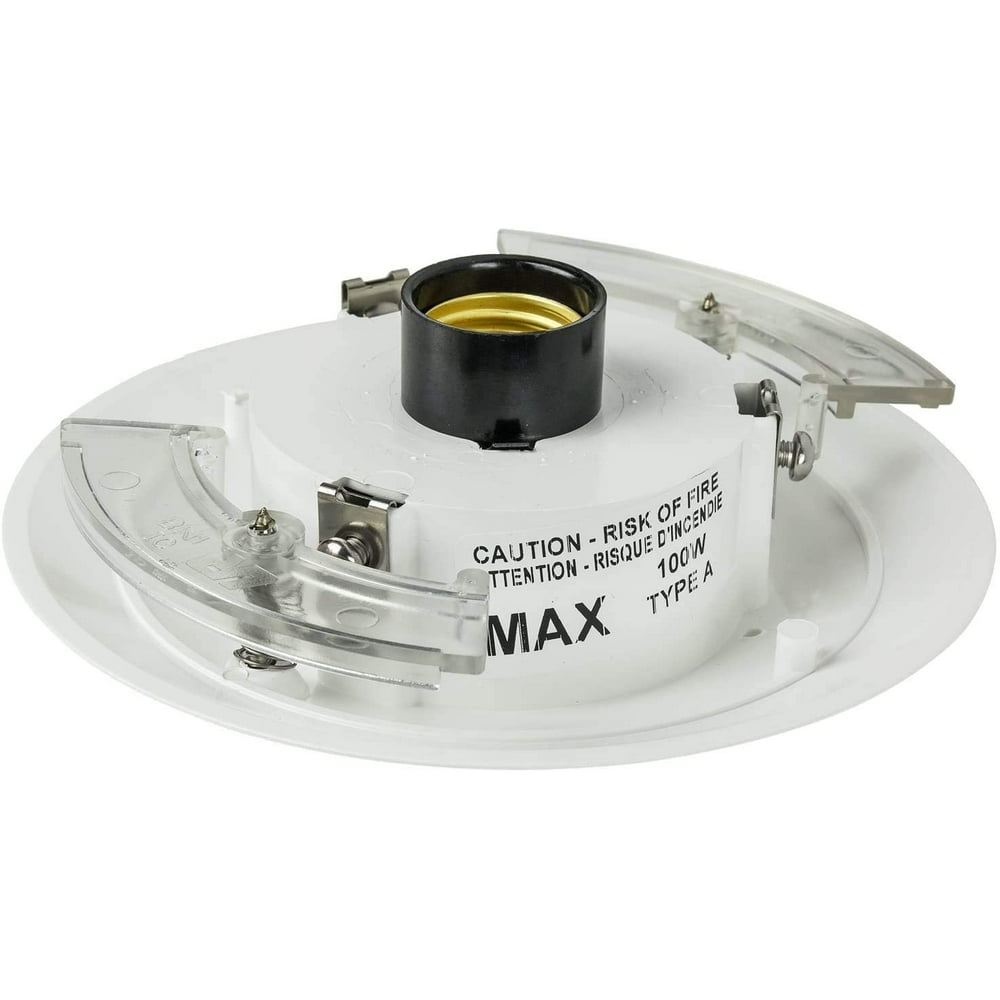 KastLite White Wing Clip Post Top Fitter Fits Lamp Post Globes and Acorns with a 5.25" Opening