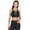 Black/Green/Zebra Colorblock, variant on Women's Feline Leopard Activewear Sports Bra, L