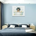 thumbnail image 4 of HFDF Bathroom Wall Art African American Wall Decor Black Girl Bathtub Picture Funny Bathroom Canvas Print Painting Artwork Home Decorations for Restroom Toilet 24x16inch Framed, 4 of 6