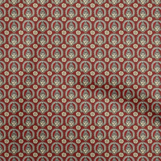 oneOone Rayon Maroon Fabric Craft Projects Decor Fabric Printed By The Yard 56 Inch Wide