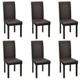 thumbnail image 3 of vidaXL Dining Chairs Side Chair with Solid Wood Legs for Kitchen Faux Leather, 3 of 19