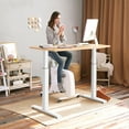 thumbnail image 5 of Costway Electric Stand Up Desk Frame Dual Motor Height Adjustable Stand White, 5 of 12