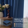 thumbnail image 6 of TOPICK Navy Blue Blackout Curtains for Bedroom Thermal Insulated Drapes for Living Room Home Office Rod Pocket Curtains Set of 2 Panels Each 30"W x 63"L, 6 of 13