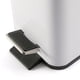 thumbnail image 3 of Cubo de basura doméstico de acero inoxidable con pedal silencioso rectangular para habitación, baño, dormitorio, sala de estar, cubo de almacenamiento, 3 of 5