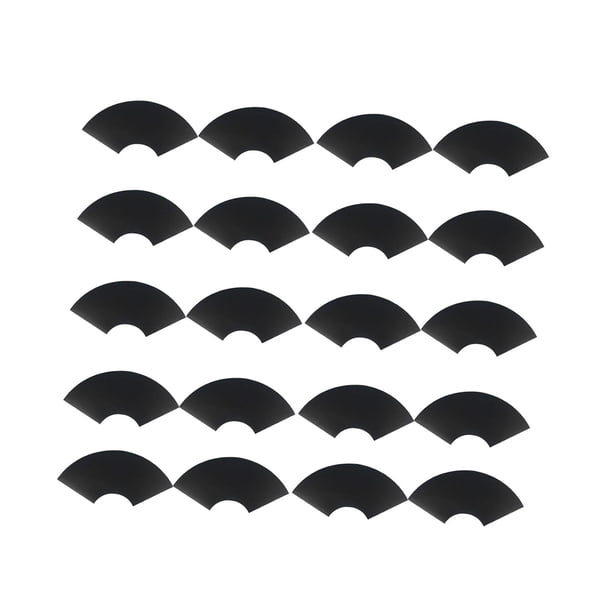 20 hojas de papel en forma de abanico para dibujar y manualidades escolares. Negro