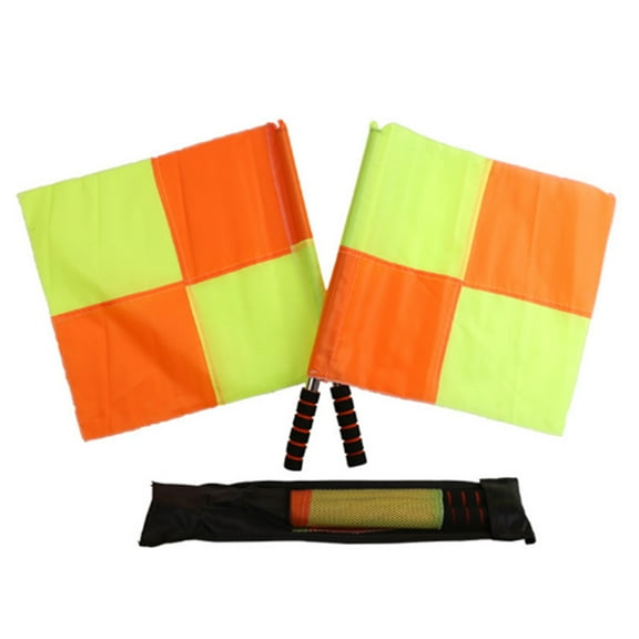BLEEUS 2Pcs Football Linesman Flags Professional Match Flags Football Referee Equipment Sporting Supplies