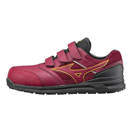 

[Mizuno] Work Shoes Safety Shoes All Mighty LSⅡ22L WIDE Mens Wine Red × Gold 25.0 cm 4E