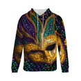thumbnail image 5 of Sudadera con capucha para hombre, estilo casual, con cuello redondo, estampado, manga larga, blusa de poliéster, 5 of 5
