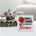 thumbnail image 6 of Zomyto 5x5 IN Farmhouse Rustic Strawberry Wooden Box Sign Art Desk Decor Strawberries Quote, 6 of 6