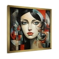 thumbnail image 2 of Designart "Cubism Portrait Inspired by Pablo Picasso III" Fashion Framed Wall Art Decor - Glam Black Woman Abstract Hallway Framed Wall Art Decor, 2 of 6