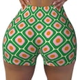 thumbnail image 2 of Balery 60s and 70s Style Pantalones cortos de entrenamiento estampados para mujer, sin costuras, ajustados, para gimnasio, yoga, correr, deportes, ejercicio activo, fitness.-XX-Large, 2 of 8