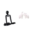 thumbnail image 1 of Figura de escritorio,Escultura abstracta de pensador para decoración de oficina y hogar.,Figura decorativa de escritorio,decoración minimalista para el hogar,Escultura de elefante,Esculturas, 1 of 8