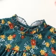 thumbnail image 5 of Happy Town Toddler Baby Girls Dress Floral Ruffled Dress Girls Casual Fall Winter Clothes, 5 of 8